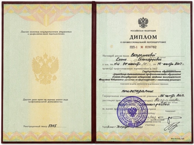 Внутренний разворот документа